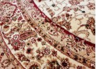 Тъкан персийски килим Blue stones 2538 cream кръг